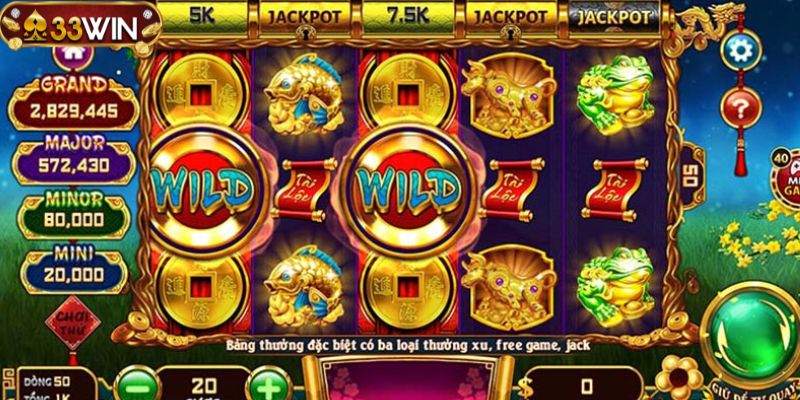 Giao diện vòng quay nổ hũ thần tài trúng jackpot