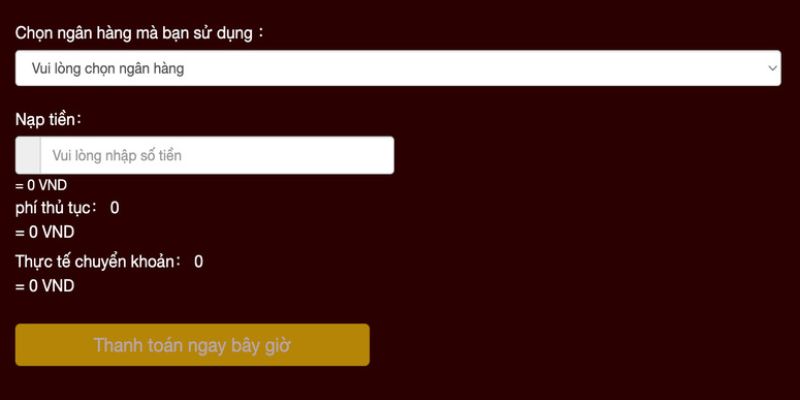 Quy trình các bước nạp tiền 33WIN cho các tân thủ